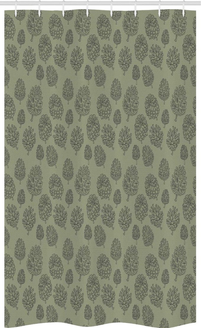 Abakuhaus Pine Cone – douchegordijn – 120x180 cm – polyester – licht salie