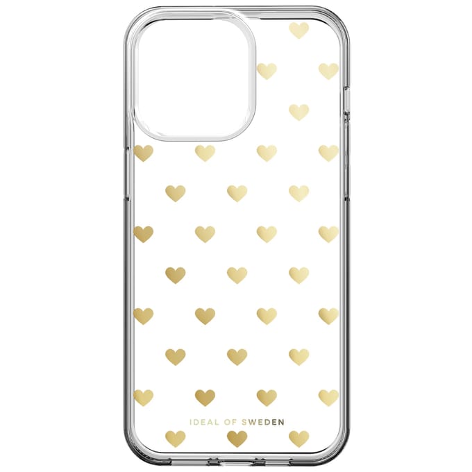 iDeal of Sweden Clear Case MagSafe voor de Apple iPhone 15 Pro Max - Golden Hearts