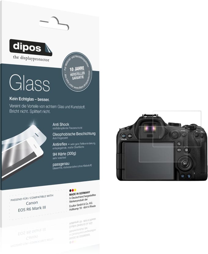 dipos – 2x Matte Pantserfolie geschikt voor Canon EOS R6 Mark III | 9H Screenprotector