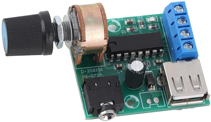 Allecto - USB Audio Versterker Module 5W - Ideaal voor Thuisbioscoop en Draagbare Speakers