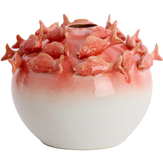 Light & Living - Vaas FISH - Ø41.5x32cm - Rood