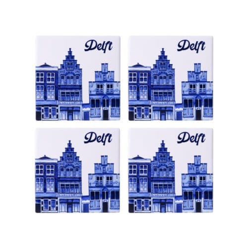 Heinen delfts blauw onderzetters delft