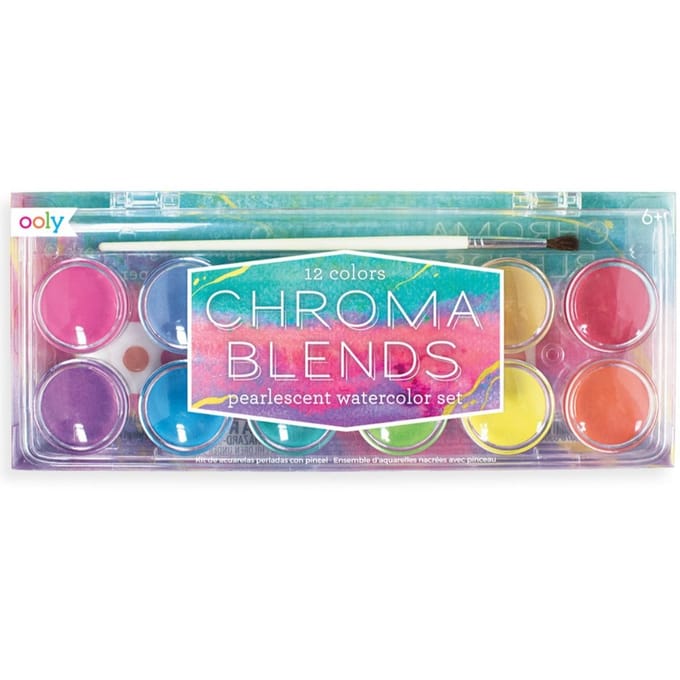 Ooly - Chroma Blends - Parelmoer verfset - 12 Kleuren met penseel