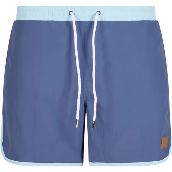 Urban Classics - Retro Zwemshorts - 3XL - Blauw/Blauw