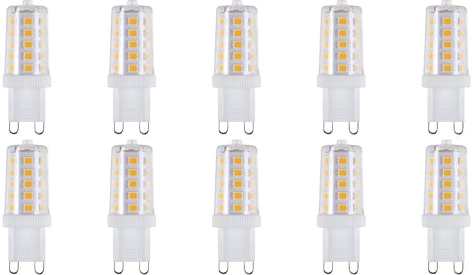 SPL G9 LED Lamp 3W Dimbaar - Warm Wit - 260lm - LED Buislamp T17 - 10 Stuks - 2700K - 230 Volt