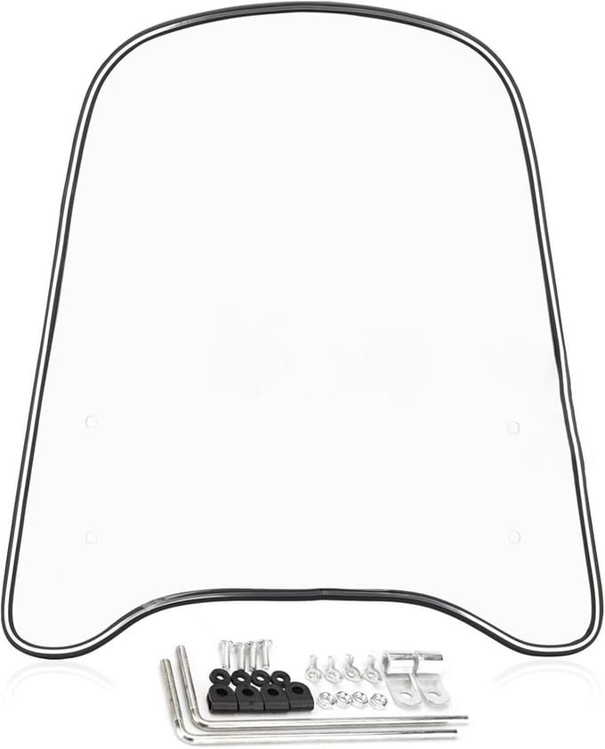 Motor Windscherm - Spoiler Extension - Comfortabel Rijden - Universele Pasvorm - 410 Gram - Transparant