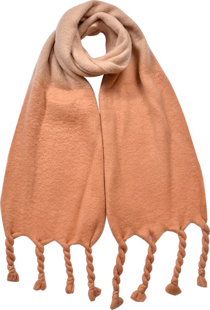 Clayre & Eef Wintersjaal Dames 32x220 cm Bruin Synthetisch