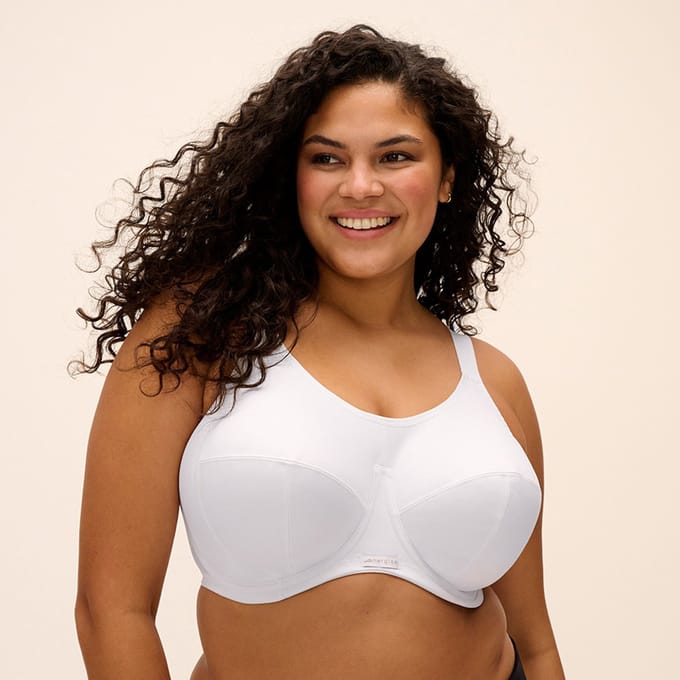 Elomi Energise Grote maten Sport BH – Wit - 100D