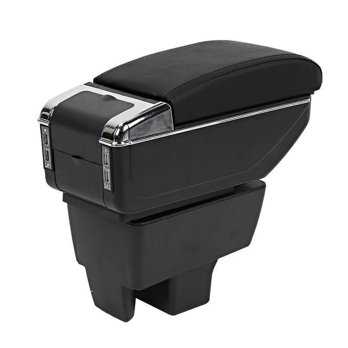 Auto Opbergdoos Centrale Armsteun Geschikt voor Skoda Rapid 2013 2018 black