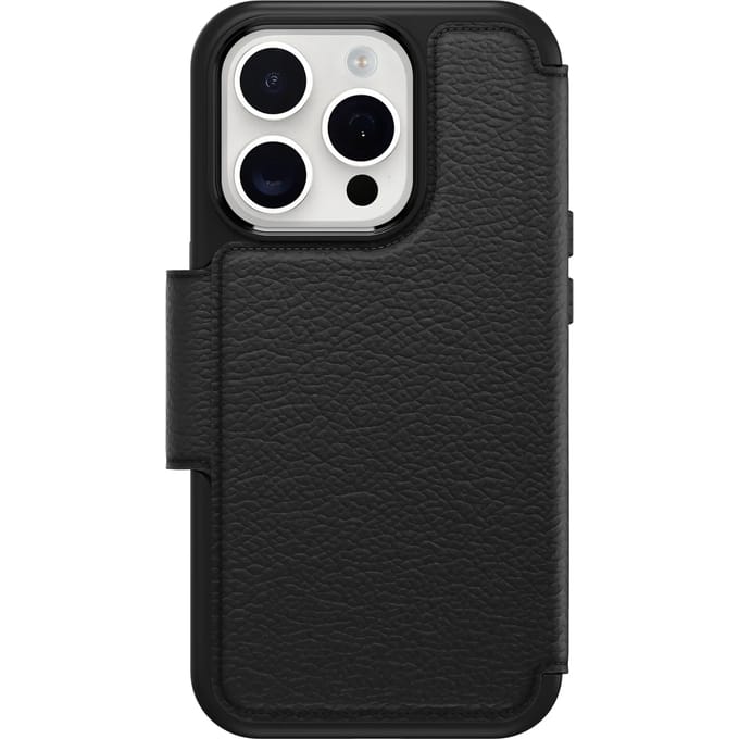OtterBox Strada - Geschikt voor Apple iPhone 15 Pro - Echt Leer - Zwart