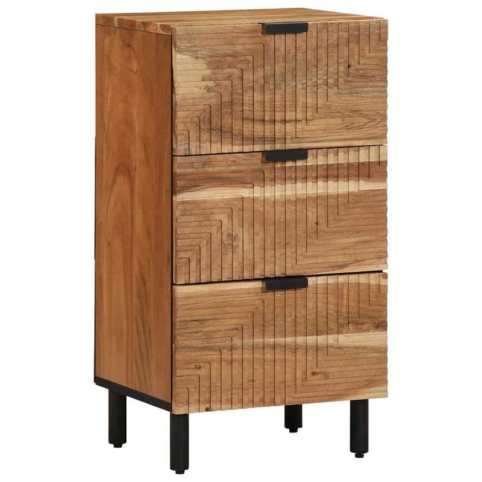 vidaXL Dressoir met lade Bruin 40 x 33 x 75 cm Massief Mango Hout