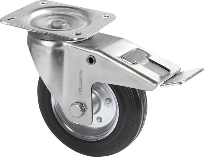 Wovar Zwenkwiel met rem 100 mm | Per Stuk