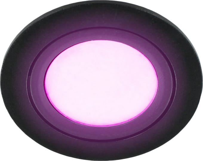 Mondo ondiepe inbouwspot - White & Color - rond ZWART 8Watt IP65 - Zigbee 3
