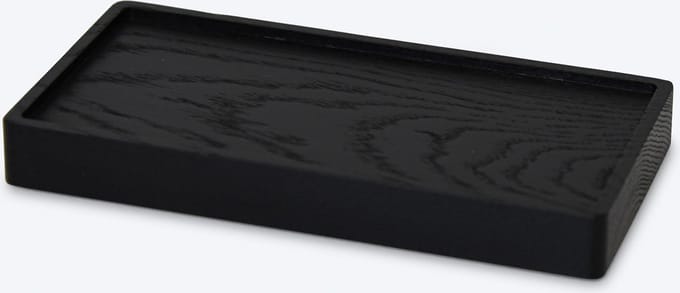 COOKX - Zeepbakje - Zeepschaaltje/Zeephouder - Mini Plateau Eikenhout - Zwart
