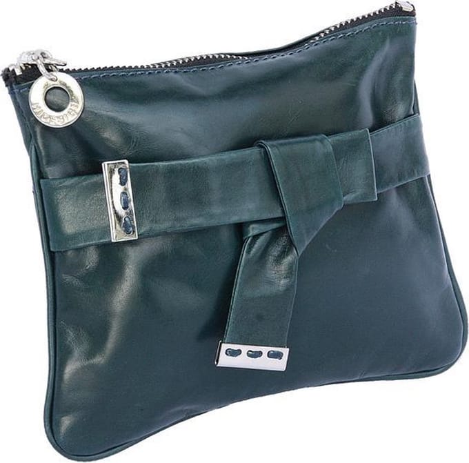 Hidesign lederen dames cross-over/cross-body 'Birgit' inktblauw