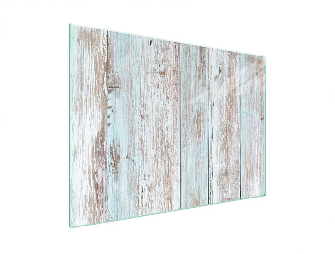 TMK ArtDeko - Beschermplaat - Gehard Glas - 70x52 cm - Hout Print