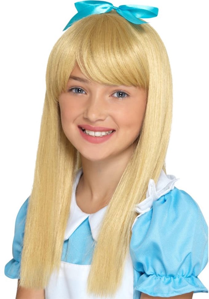 Smiffys Pruik Kinderen Wonderland Princess Blonde Wit