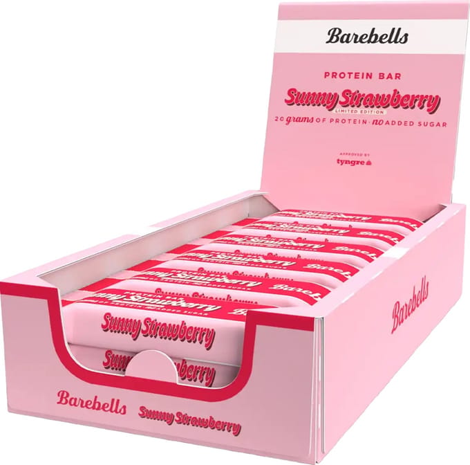 Barebell Protein Bars - 12 x 55g - Sunny Strawberry