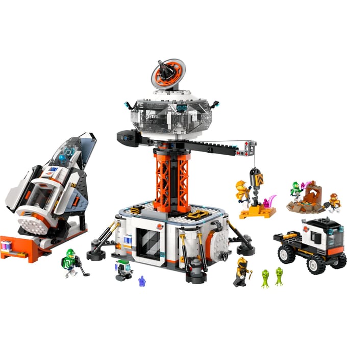 LEGO 60434 City Ruimtebasis en raketlanceringsplatform Speelgoed Raket, Robot en Alien Set