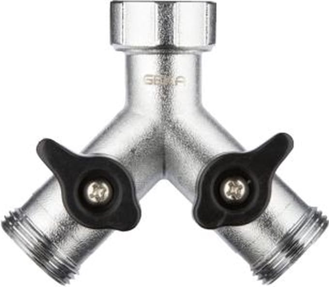 Geka push-fit 2-weg ventiel, 2x buitendraad 3/4 inch