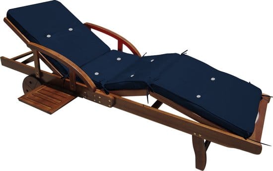 Detex Ligbedkussen - Weerbestendig UV bestendig 195x55x5cm - Blauw