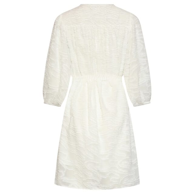 Smashed Lemon Jurk met abstracte structuurstof |