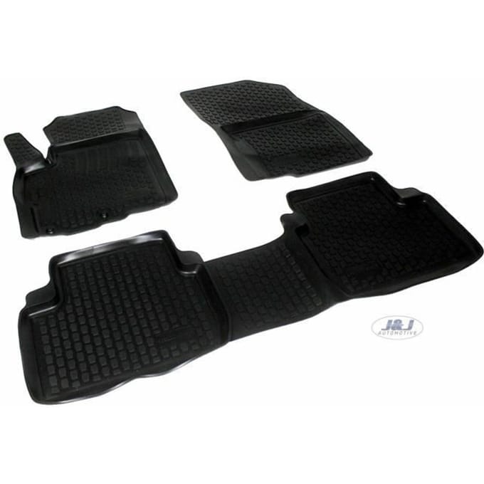 J&;J AUTOMOBILE | Tapis De Sol En Caoutchouc 3D Exclusif Pour Mitsubishi C-Crosser 2007-2012 noir