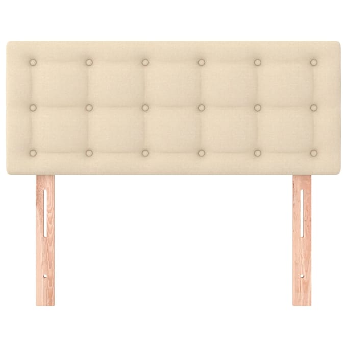 vidaXL - Hoofdbord - 80x5x78/88 - cm - stof - crèmekleurig