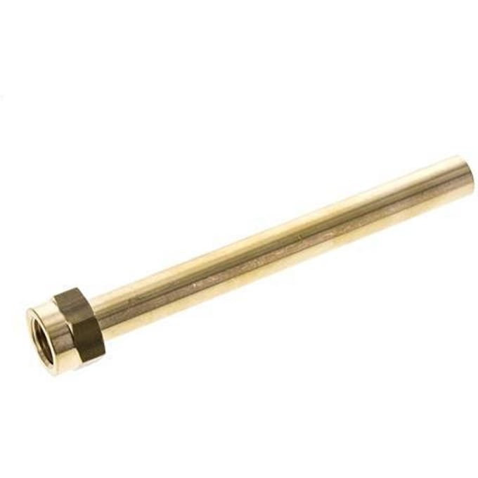 M16x1.5 Messing buis 150 mm lang met binnendraad