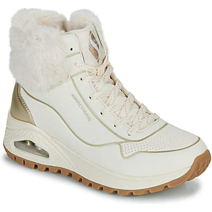 Skechers Uno Rugged - Fall Shimmer Dames Laarzen - Creme