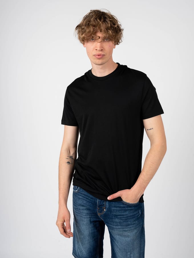 Les Hommes T-shirt Mannen zwart