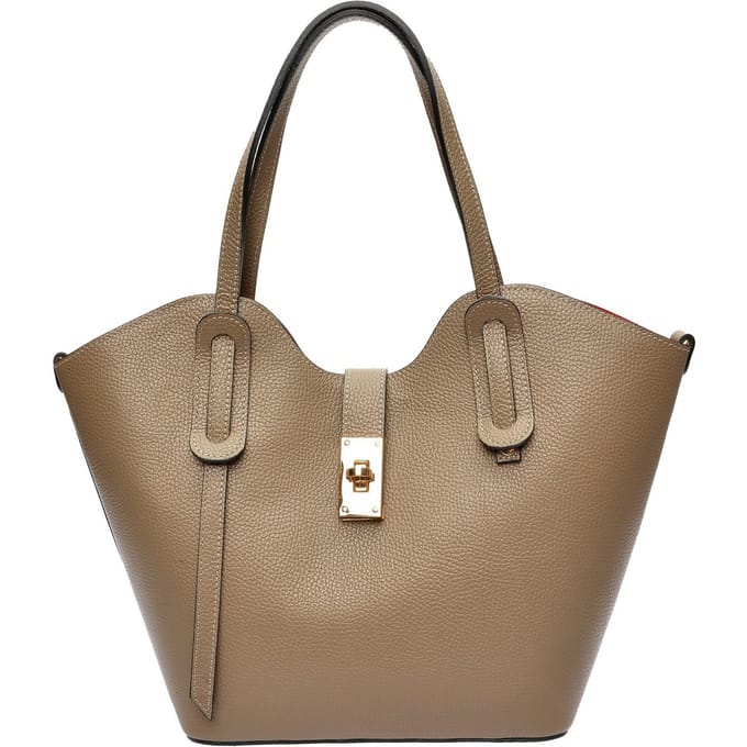 Isabella Rhea Beige Rundleer Tas