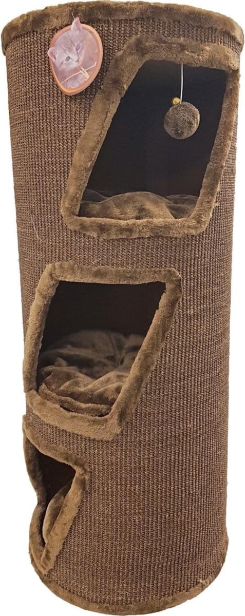 Klimton 3x diagonaal gat 100 cm mocca/bruin