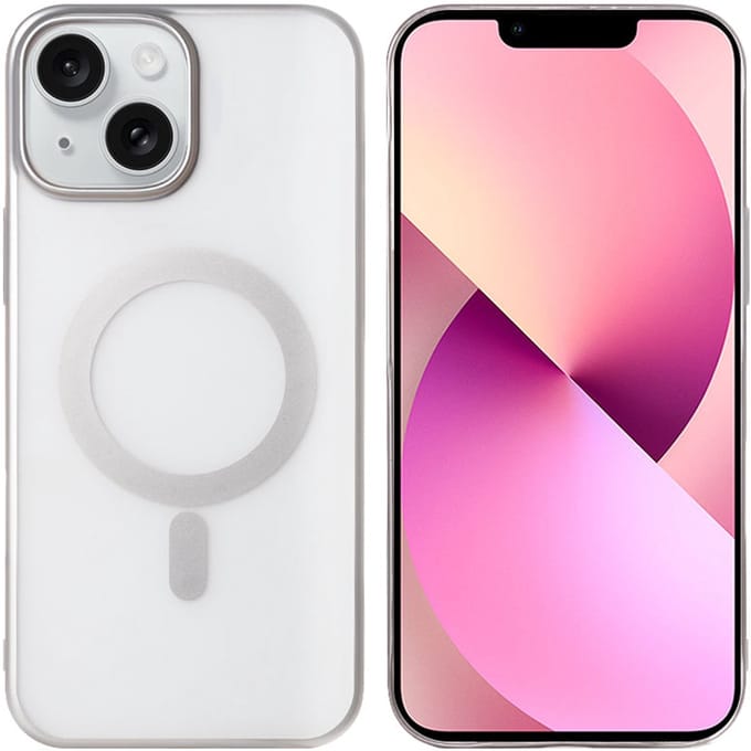 Rixus Instinct Mag Case For iPhone 13, 14 Silver