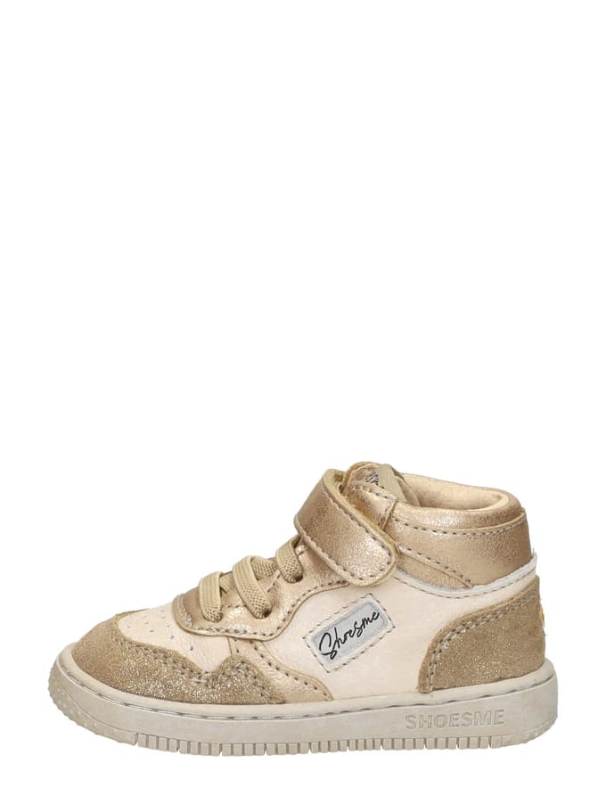 Shoesme Beige Basket Sneakertje - Sneakers Kinderen - Meisjes - Gold Beige - Microfiber leer - Maat 20