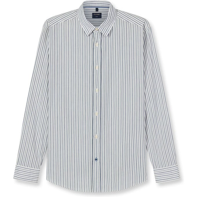 OLYMP Casual Overhemd, Regular Fit, Kent, Wit
