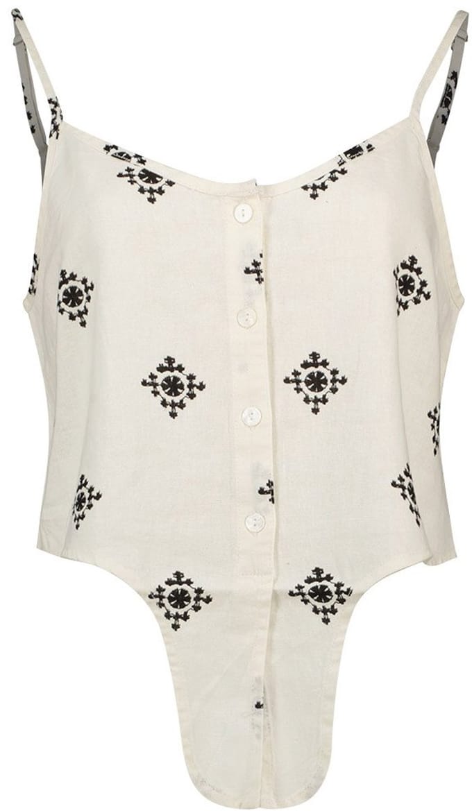 ONLY - ONLCARO STRAP LINEN BLEND KNOT TOP PNT - Dames - Blouses