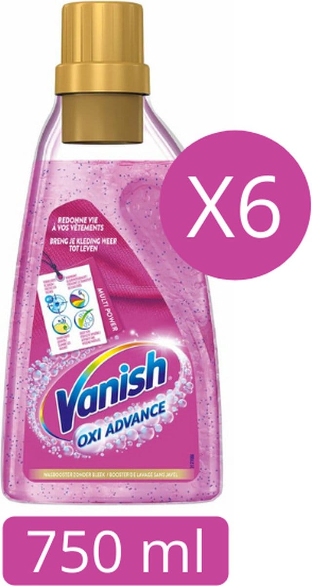 Vanish Oxi Advance Gel Pink Gold Multi Power - 6 x 750 ml