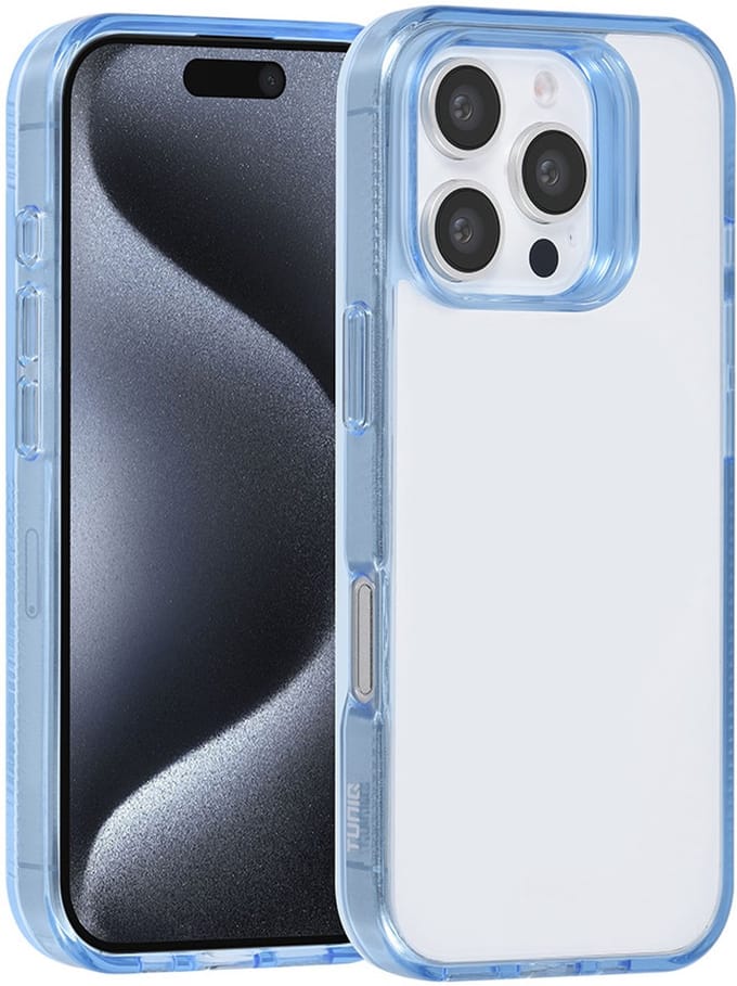 TUNIQ telefoonhoesje voor Apple iPhone 16 Pro - Siliconen backcover - Blauw