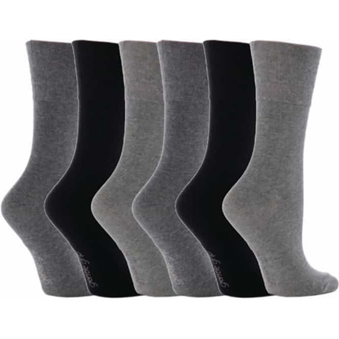 Zachte Grip - 6 Paar Dames Zachte Grip Niet-Elastische Sokken - GG12