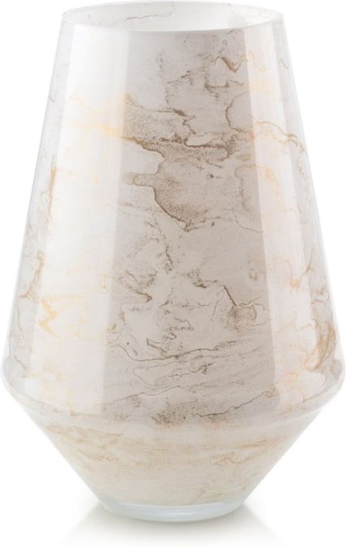 Vaas Wit Marmer - Hoogte 26 cm