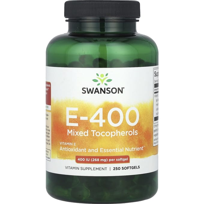Vitamine E Gemengde Tocoferolen, 400 IE, 250 Softgels