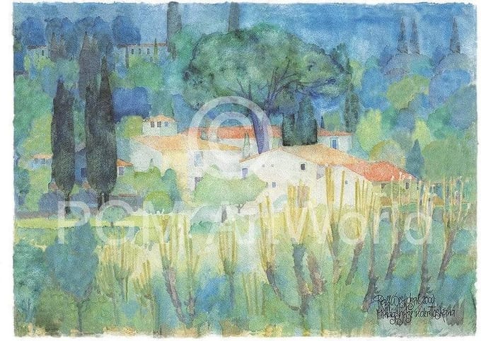 Kunstdruk Ralf Westphal - Mittagshitze in der Toscana 80x60cm