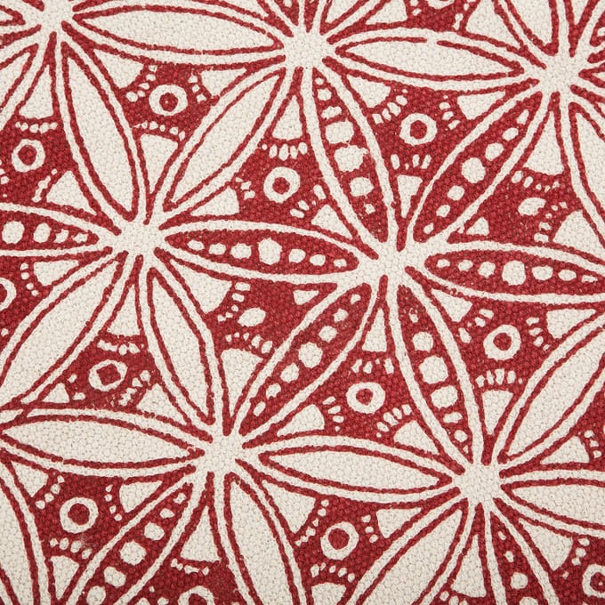 MEZITILI - Laagpolig vloerkleed - Rood - 120 cm - Katoen