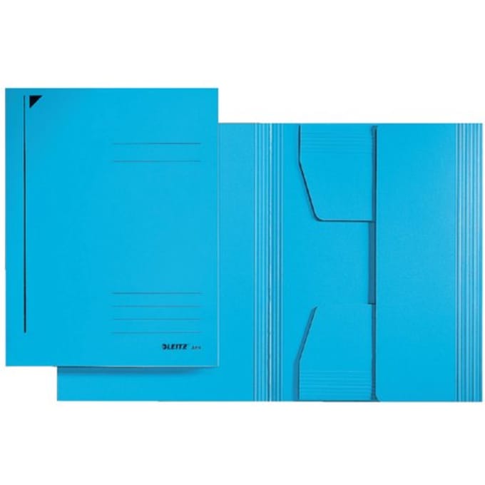 Dossiermap Leitz A3 3 kleppen 430gr blauw