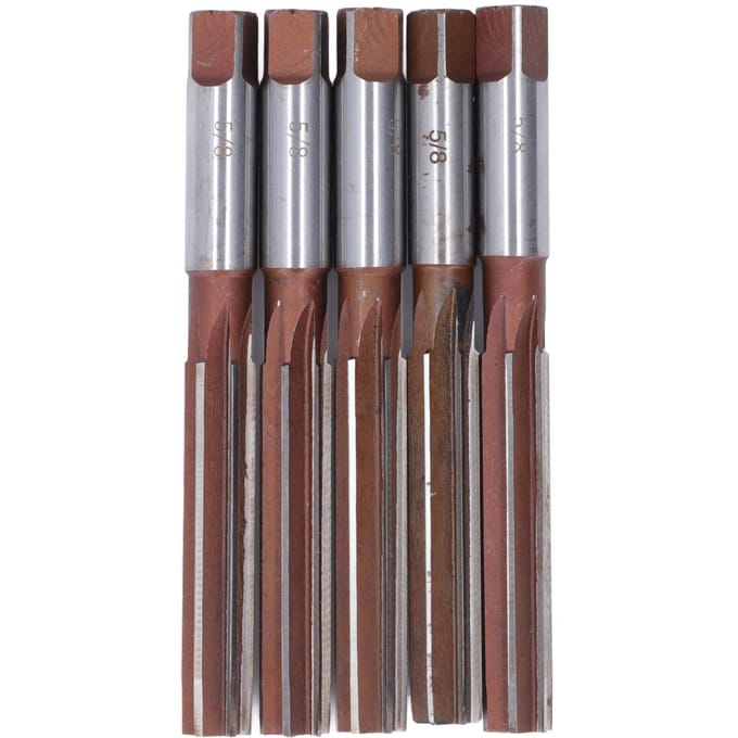 5 stuks Handfreesgereedschap 9SiCr Handruimer voor Aluminium Gietijzer 58in