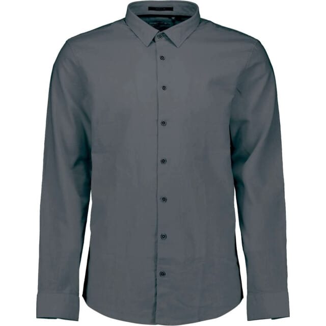 No Excess Shirt with linen dark steel