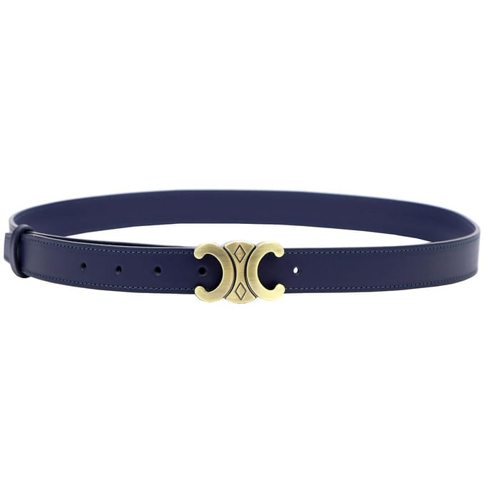 Dameslederen riem met stijlvolle gesp Gregorio black