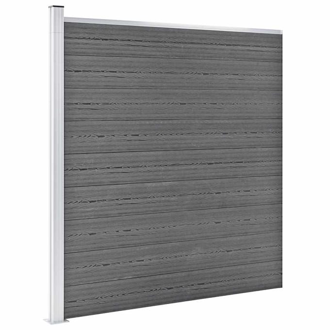 vidaXL - Schutting - 1218x186 - cm - HKC - grijs