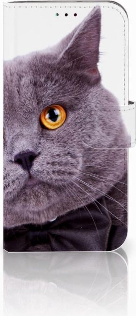 Samsung Galaxy A40 Telefoonhoesje met Pasjes Kat